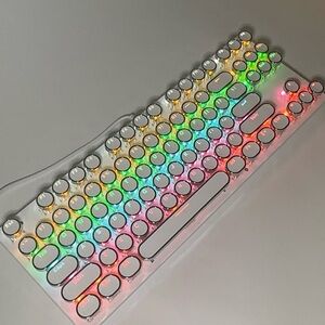 White Wired Mechanical Keyboard Full Size